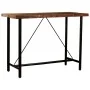 Bar furniture 5 pieces solid recycled wood genuine leather by vidaXL, Furniture sets for kitchens and dining rooms - Ref: For...