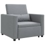 Sofá Cama Individual Gris claro 90 x 165 x 87 cm tela