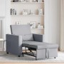 Sofá Cama Individual Gris claro 90 x 165 x 87 cm tela