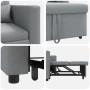 Sofá Cama Individual Gris claro 90 x 165 x 87 cm tela
