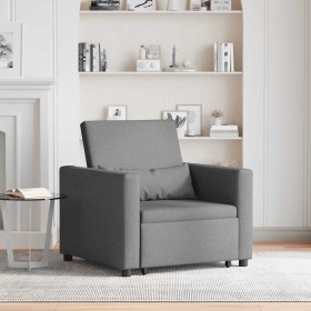 Sofá Cama Individual Gris oscuro 90 x 165 x 87 cm tela Sofá Cama Individual Gris oscuro 90 x 165 x 87 cm tela