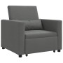 Sofá Cama Individual Gris oscuro 90 x 165 x 87 cm tela