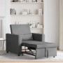 Sofá Cama Individual Gris oscuro 90 x 165 x 87 cm tela