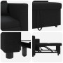 Sofá Cama Individual con ruedas Negro 90 x 165 x 87 cm tela