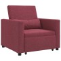Sofá Cama Individual Rojo vino tinto 90 x 165 x 87 cm tela