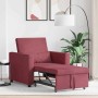 Sofá Cama Individual Rojo vino tinto 90 x 165 x 87 cm tela