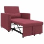 Sofá Cama Individual Rojo vino tinto 90 x 165 x 87 cm tela