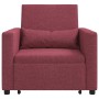 Sofá Cama Individual Rojo vino tinto 90 x 165 x 87 cm tela