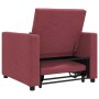 Sofá Cama Individual Rojo vino tinto 90 x 165 x 87 cm tela
