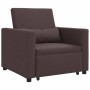 Sofá Cama Individual Marrón oscuro 90 x 165 x 87 cm tela