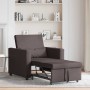 Sofá Cama Individual Marrón oscuro 90 x 165 x 87 cm tela