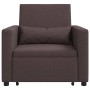 Sofá Cama Individual Marrón oscuro 90 x 165 x 87 cm tela