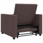 Sofá Cama Individual Marrón oscuro 90 x 165 x 87 cm tela