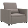 Sofá Cama Individual con ruedas Taupé 90 x 165 x 87 cm tela