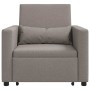 Sofá Cama Individual con ruedas Taupé 90 x 165 x 87 cm tela