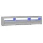 Mueble de TV con luces LED gris sonoma 195x35x40 cm de vidaXL, Muebles TV - Ref: Foro24-3152744, Precio: 130,39 €, Descuento: %