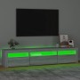 TV-Schrank mit LED-Leuchten Sonomagrau 195x35x40 cm von vidaXL, TV-Möbel - Ref: Foro24-3152744, Preis: 129,83 €, Rabatt: %