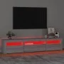 Mueble de TV con luces LED gris sonoma 195x35x40 cm de vidaXL, Muebles TV - Ref: Foro24-3152744, Precio: 130,39 €, Descuento: %