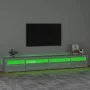 Mueble de TV con luces LED gris sonoma 270x35x40 cm de vidaXL, Muebles TV - Ref: Foro24-3152752, Precio: 173,13 €, Descuento: %