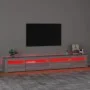 Mueble de TV con luces LED gris sonoma 270x35x40 cm de vidaXL, Muebles TV - Ref: Foro24-3152752, Precio: 173,13 €, Descuento: %