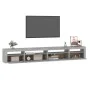 Mueble de TV con luces LED gris sonoma 270x35x40 cm de vidaXL, Muebles TV - Ref: Foro24-3152752, Precio: 173,13 €, Descuento: %