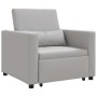 Sofá Cama Individual con ruedas Gris nube 90 x 165 x 87 cm tela