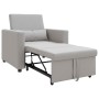Sofá Cama Individual con ruedas Gris nube 90 x 165 x 87 cm tela