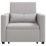Sofá Cama Individual con ruedas Gris nube 90 x 165 x 87 cm tela