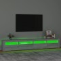 TV-Schrank mit LED-Leuchten Sonomagrau 240x35x40 cm von vidaXL, TV-Möbel - Ref: Foro24-3152768, Preis: 156,85 €, Rabatt: %
