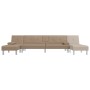 Sofá cama en forma de L cuero sintético capuchino 255x140x70 cm von vidaXL, Sofas - Ref: Foro24-3157268, Preis: 461,65 €, Rab...