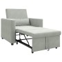 Sofá Cama Individual Gris claro 90 x 165 x 87 cm Terciopelo