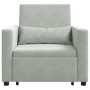 Sofá Cama Individual Gris claro 90 x 165 x 87 cm Terciopelo