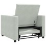 Sofá Cama Individual Gris claro 90 x 165 x 87 cm Terciopelo
