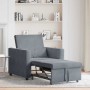 Sofá Cama Individual Gris oscuro 90 x 165 x 87 cm Terciopelo