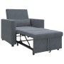 Sofá Cama Individual Gris oscuro 90 x 165 x 87 cm Terciopelo