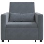 Sofá Cama Individual Gris oscuro 90 x 165 x 87 cm Terciopelo