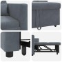 Sofá Cama Individual Gris oscuro 90 x 165 x 87 cm Terciopelo