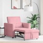 Sofá Cama Individual Rosa claro 90 x 165 x 87 cm Terciopelo