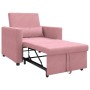 Sofá Cama Individual Rosa claro 90 x 165 x 87 cm Terciopelo