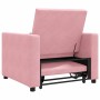 Sofá Cama Individual Rosa claro 90 x 165 x 87 cm Terciopelo