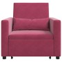 Sofá Cama Individual Rojo vino tinto 90 x 165 x 87 cm