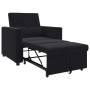 Sofá Cama Individual Negro 90 x 165 x 87 cm Terciopelo