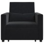 Sofá Cama Individual Negro 90 x 165 x 87 cm Terciopelo
