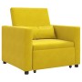 Sofá Cama Individual Amarillo 90 x 165 x 87 cm Terciopelo