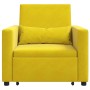 Sofá Cama Individual Amarillo 90 x 165 x 87 cm Terciopelo