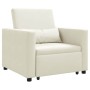 Sofá Cama Individual Crema 90 x 165 x 87 cm Terciopelo