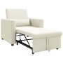 Sofá Cama Individual Crema 90 x 165 x 87 cm Terciopelo