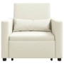 Sofá Cama Individual Crema 90 x 165 x 87 cm Terciopelo