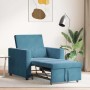 Sofá Cama Individual Azul 90 x 165 x 87 cm Terciopelo