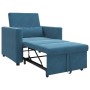 Sofá Cama Individual Azul 90 x 165 x 87 cm Terciopelo